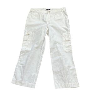 EUC, CHAPS, White, Cargo, Pants, Size 4, 100% Cotton